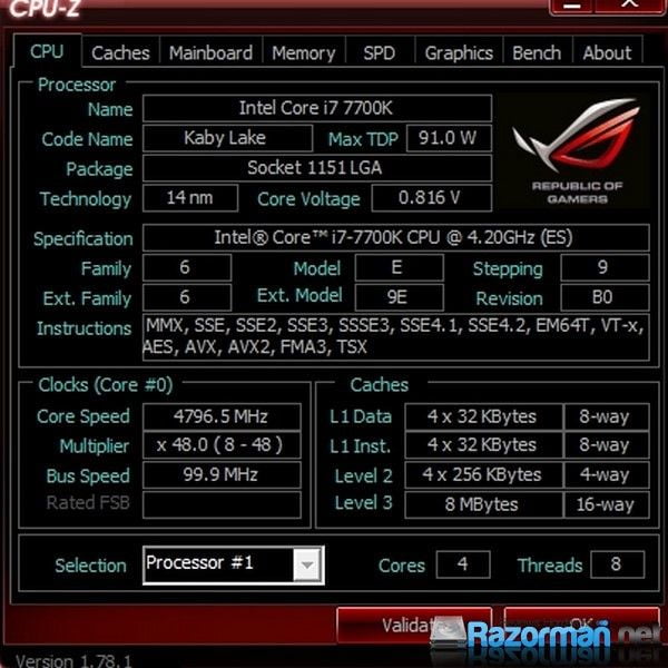 Review Intel Core i7 7700K 30