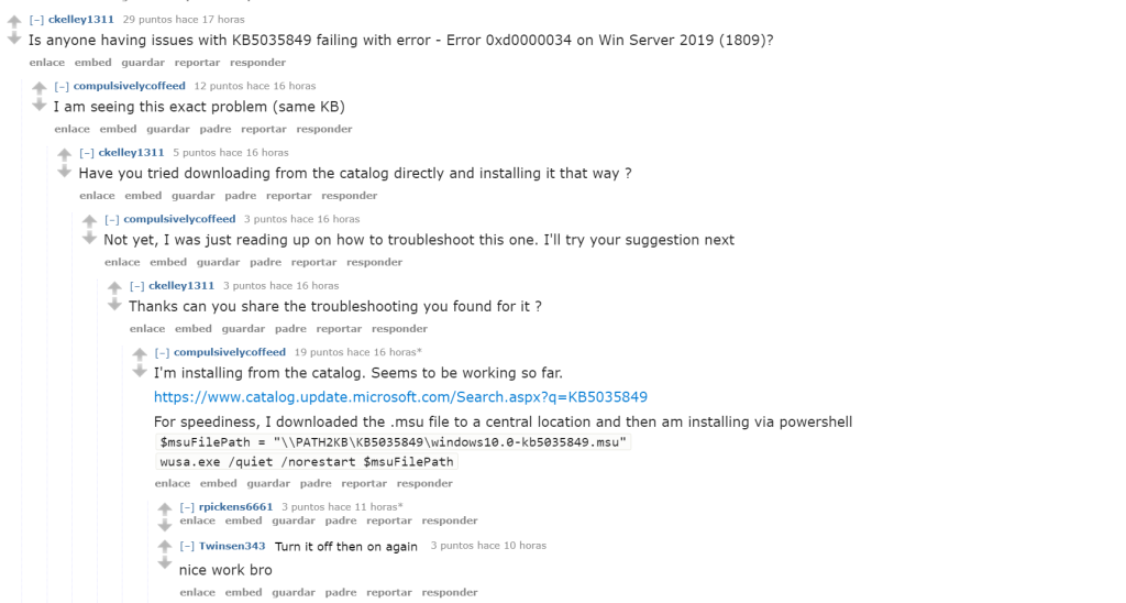 Solución error 0xd0000034 en la actualización KB5035849 2 Solución error 0xd0000034 en la actualización KB5035849 1