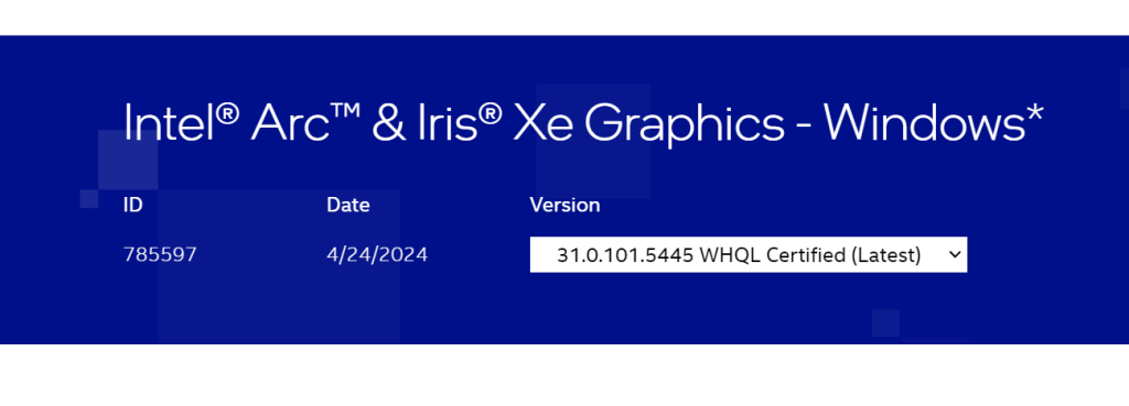 Nuevo controlador Intel Arc 31.0.101.5445 WHQL : links descarga directa 1 Intel Arc 31.0.101.5445 WHQL