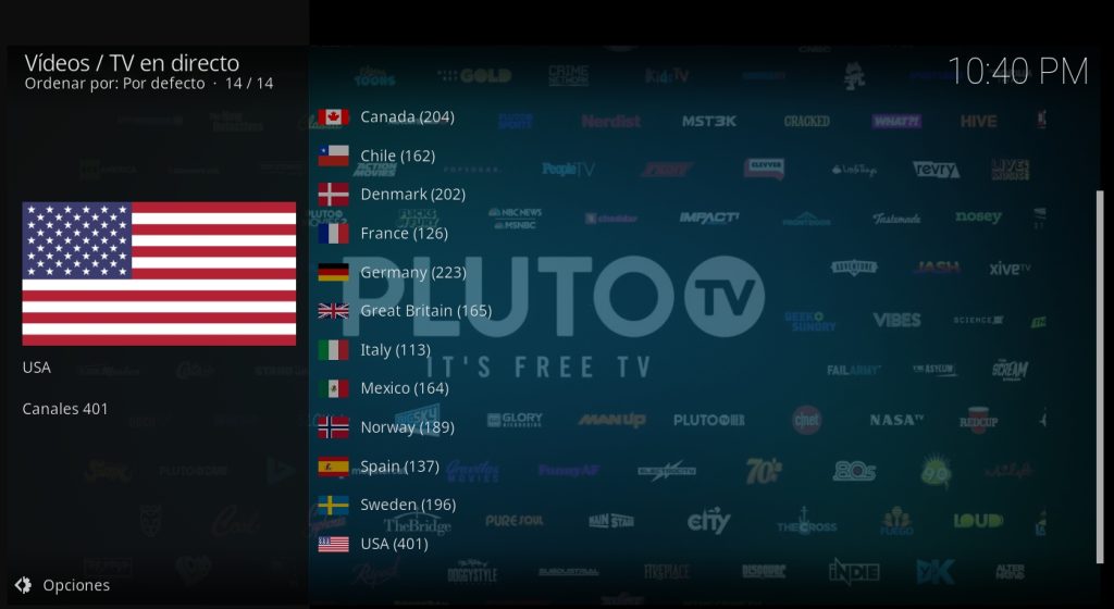 Cómo instalar el Addon Pluto TV en KODI