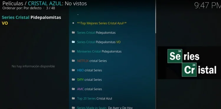 Kodi Cristal Azul 3.0.10 KODI Cristal Azul 3.0.10
