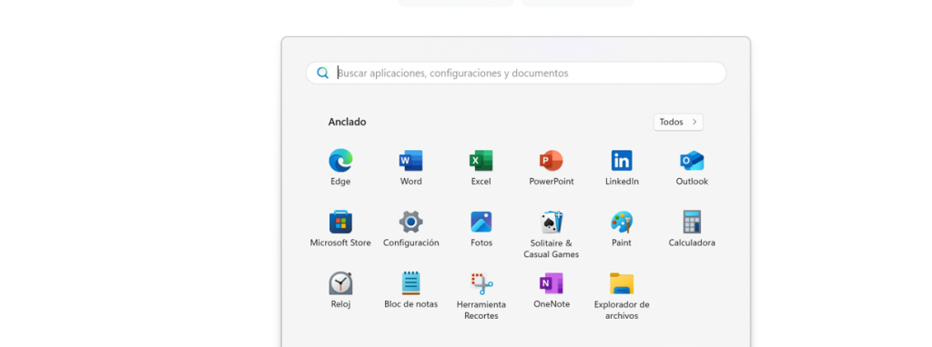 Menu Inicio