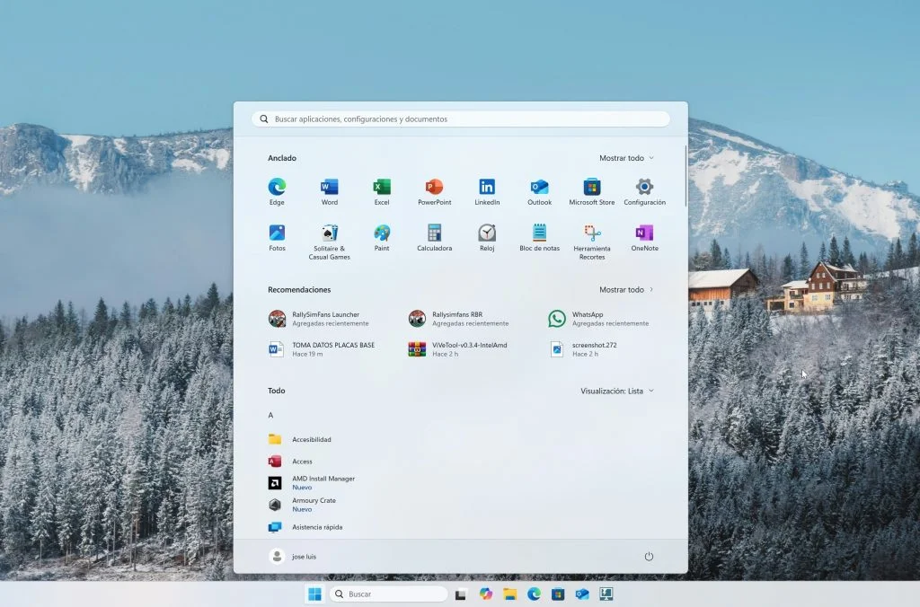 Así se activa el nuevo menú de Inicio en Windows 11 25H2 y 24H2
