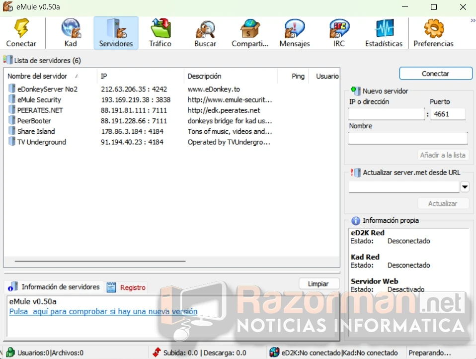 Manual configuración emule 0.50a paso a paso en 2025