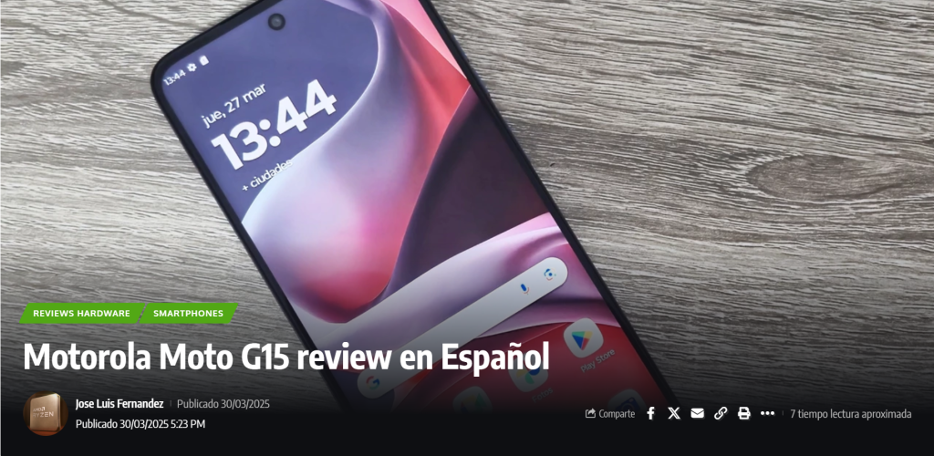 Motorola Moto G15 opiniones