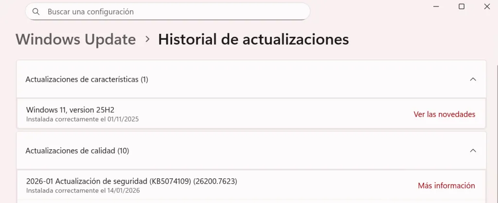 Microsoft tira la toalla y recomienda desinstalar la actualizacion KB5074109 de Windows 11 hoy mismo 1 windows update