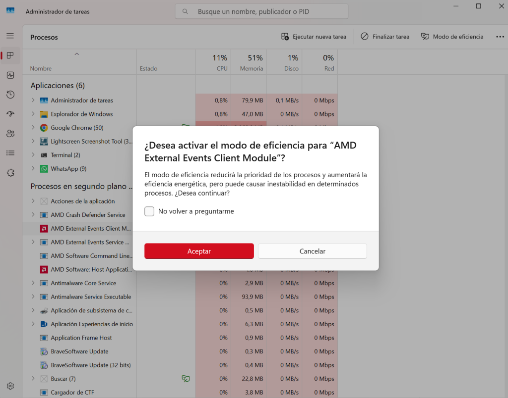 Guía definitiva del modo de eficiencia: Cómo optimizar tu PC desde el administrador de tareas 2 Guía definitiva del modo de eficiencia: Cómo optimizar tu PC desde el administrador de tareas 1