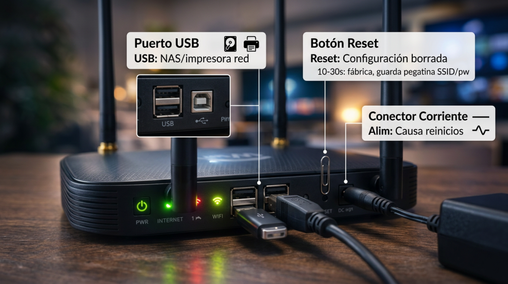 puertos usb y reset router wifi puertos usb y reset router wifi