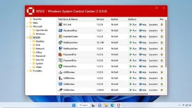 WSCC 10.0.4.1 app para descargar, actualizar y ejecutar Sysinternals y NirSoft 4 WSCC que es